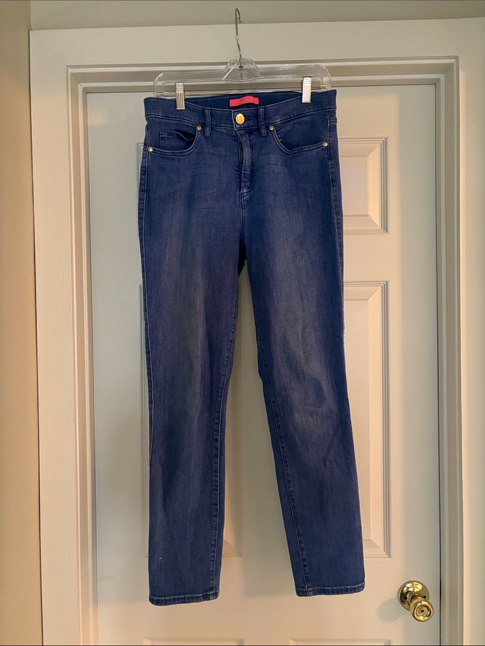 Lilly Pulitzer Straight-Leg Medium Blue Jeans